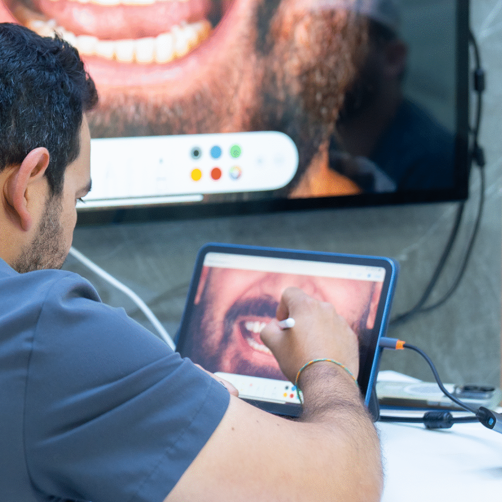 dentist working
